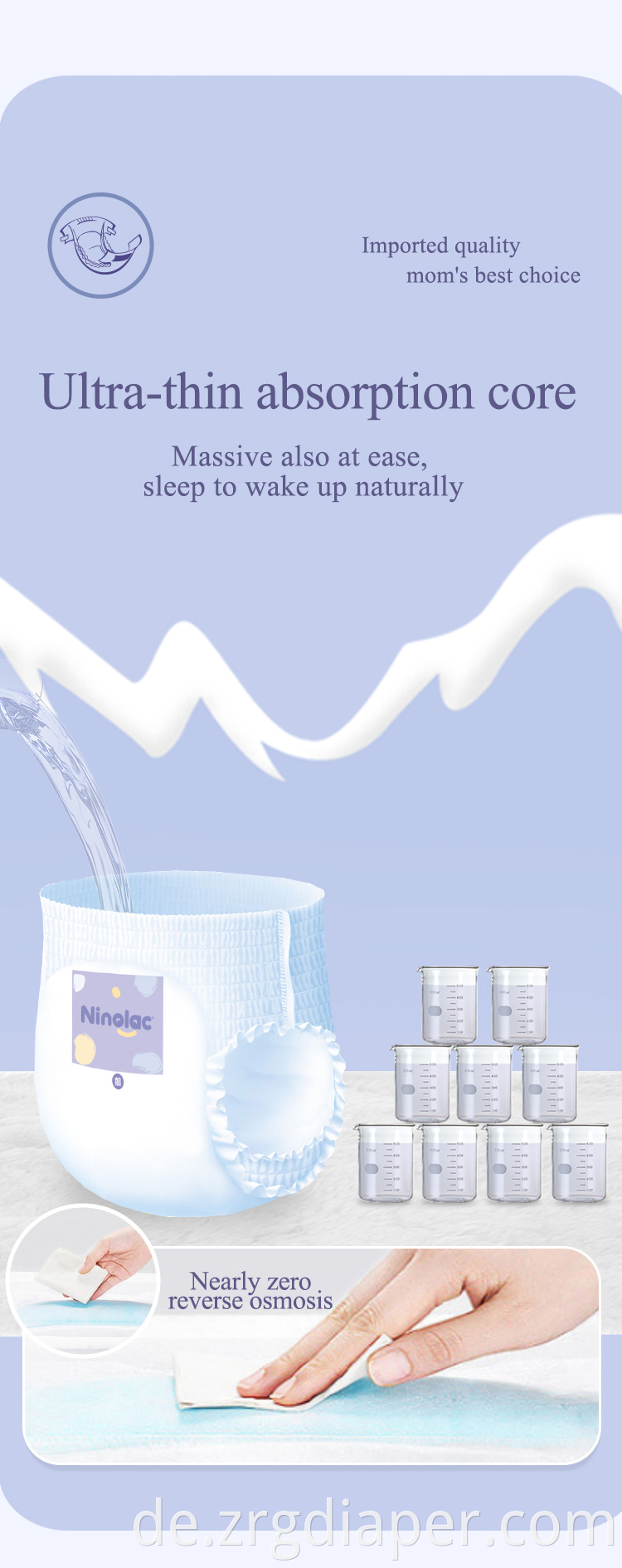 Comfortable Disposable Baby Diapers